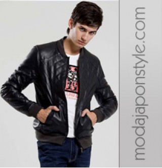 Japon Style Suni Deri Ceket Mont